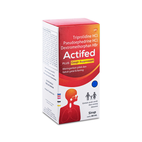 Actifed Plus Cough Supressant Sirup 60 ml (Merah)
